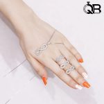 نیم ست طرح بی نهایت نگین دار1