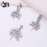 نیم ست طرح درختچه نگین دار