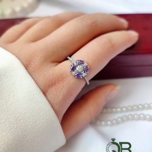 انگشتر زنانه نگین گل کبود