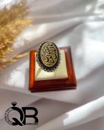 انگشتر نقره مردانه خطی مکتوب - تصویر 2