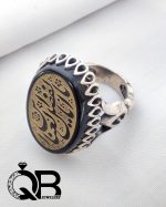 انگشتر نقره مردانه خطی مکتوب - تصویر 4
