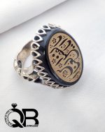 انگشتر نقره مردانه خطی مکتوب - تصویر 5