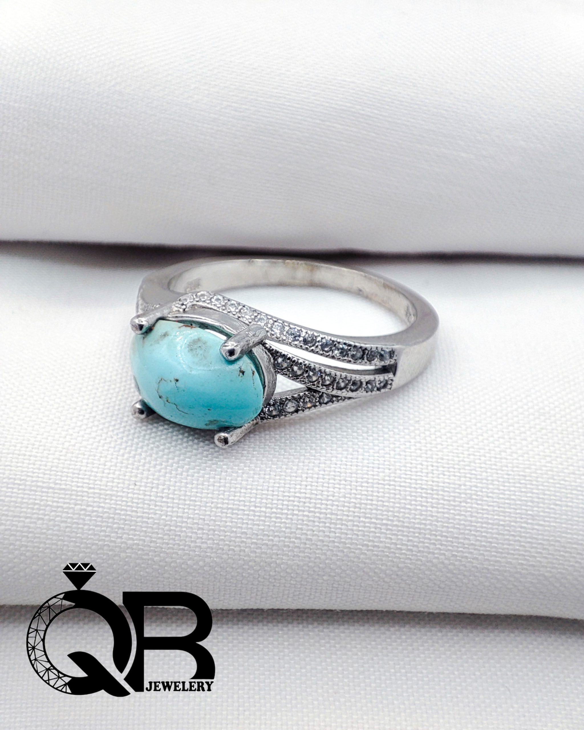 womens-silver-ring-delicate انگشتر نقره زنانه با نگین فیروزه ظریف