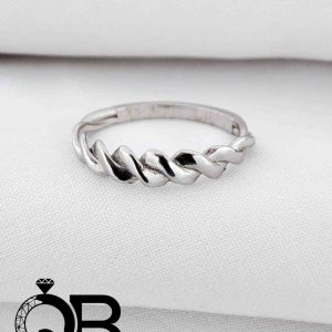 حلقه نقره زنانه و دخترانه طرح پیچ
