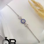 دستبند نقره مدل چشم نظر و ستاره
