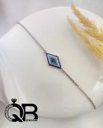 دستبند نقره زنانه و دخترانه مدل چشم نظر لوزی