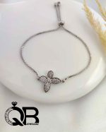 دستبند نقره زنانه مدل آسانسوری پروانه