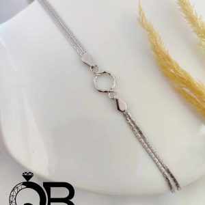دستبند نقره زنانه طرح حلقه