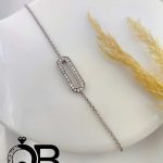 دستبند نقره زنانه طرح مستطیل