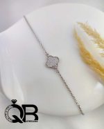 دستبند نقره طرح ونکلیف پرنگین