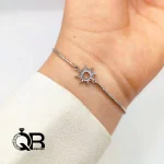 دستبند استیل زنانه طرح خورشید مینیمال A30