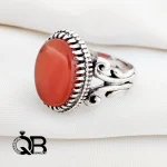 خرید انگشتر نقره عقیق سرخ یمنی اصلA79