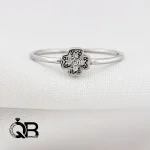 انگشتر نقره زنانه طرح گل A97