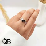 انگشتر نقره زنانه طرح قلب ظریف و مینیمال A193 - تصویر 2