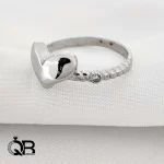 انگشتر نقره زنانه طرح قلب ظریف و مینیمال A193
