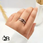 انگشتر نقره زنانه ظریف مدل قلب (کد A184)