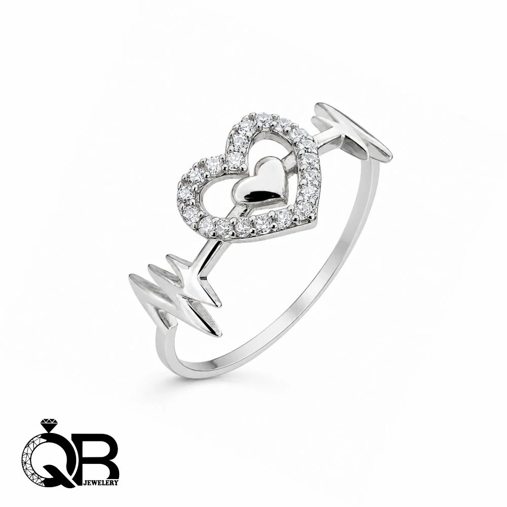 silver-heartbeat-pulse-ring-a205-1 انگشتر نقره زنانه طرح قلب و ضربان نماد عشق و زندگی A205
