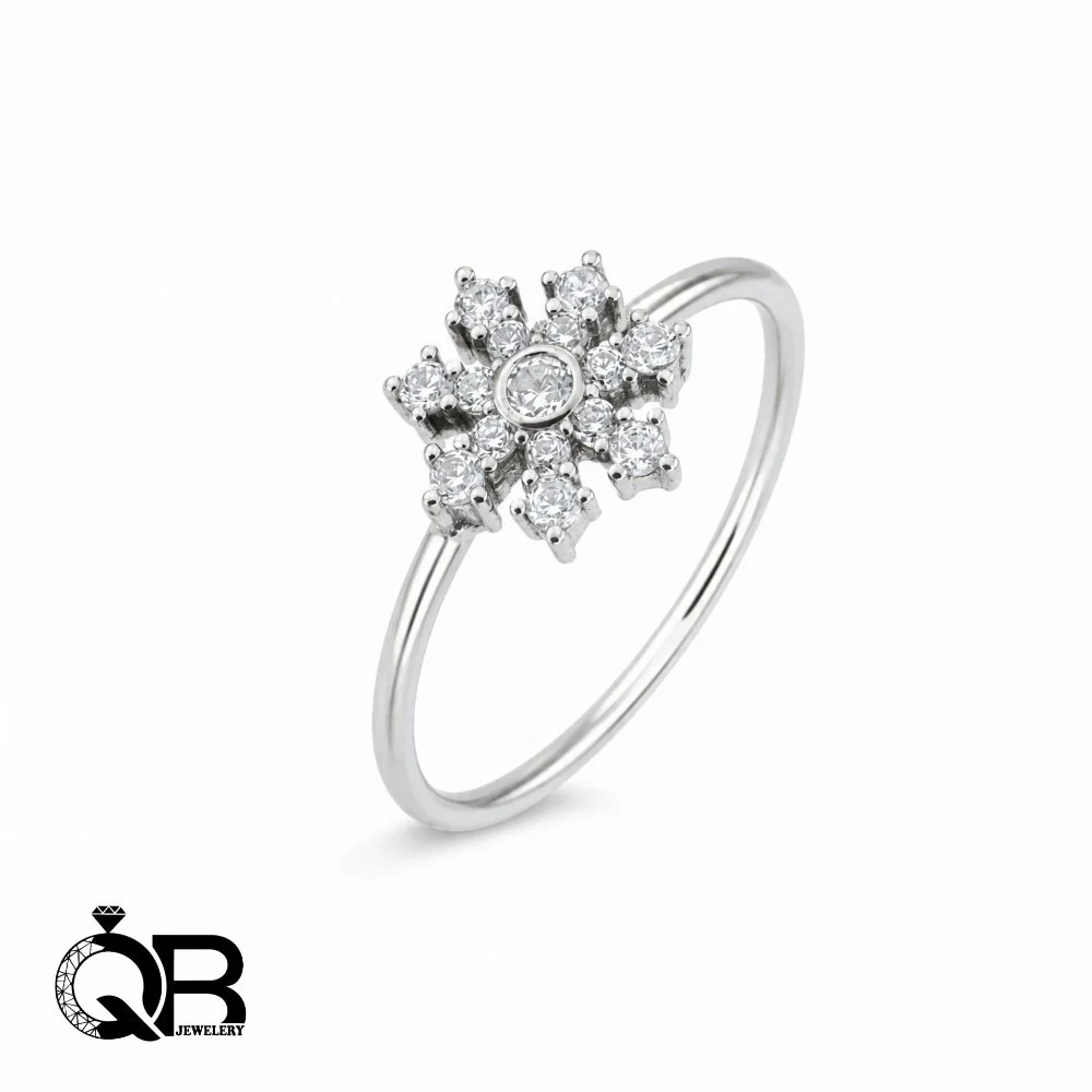 silver-ring-flower-minimala201-1-1 انگشتر نقره زنانه طرح گل مینیمال و ظریفA201