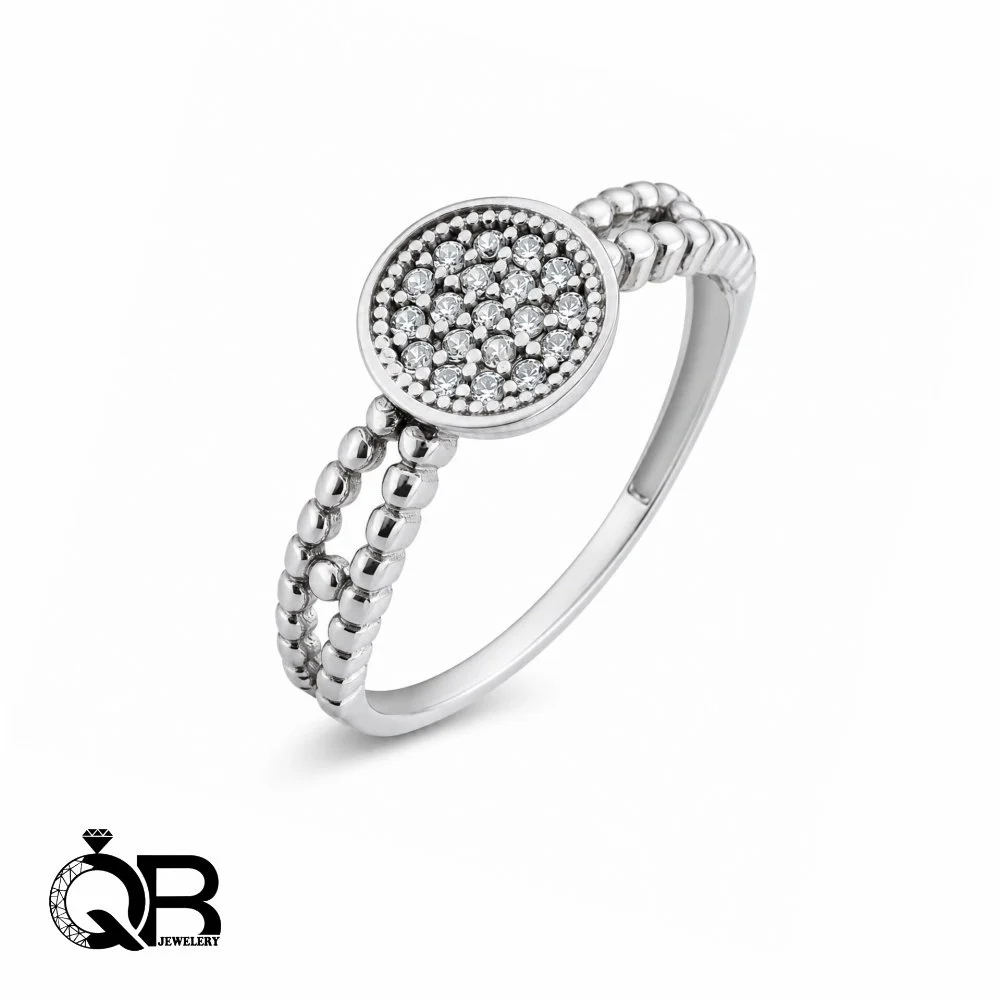 solitaire-round-silver-ring-a194-1 انگشتر نقره سولیتر گرد زنانه A194
