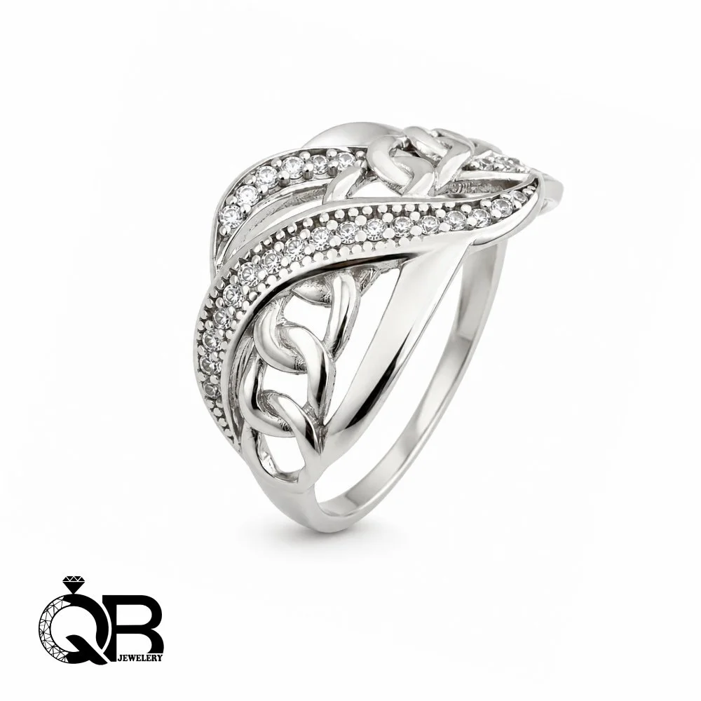 womens-silver-ring-cartier-style-a180-2-1 انگشتر نقره زنانه مدل کارتیر طراحی لوکس و مینیمال A180