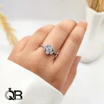 انگشتر نقره زنانه طرح فلاور A209