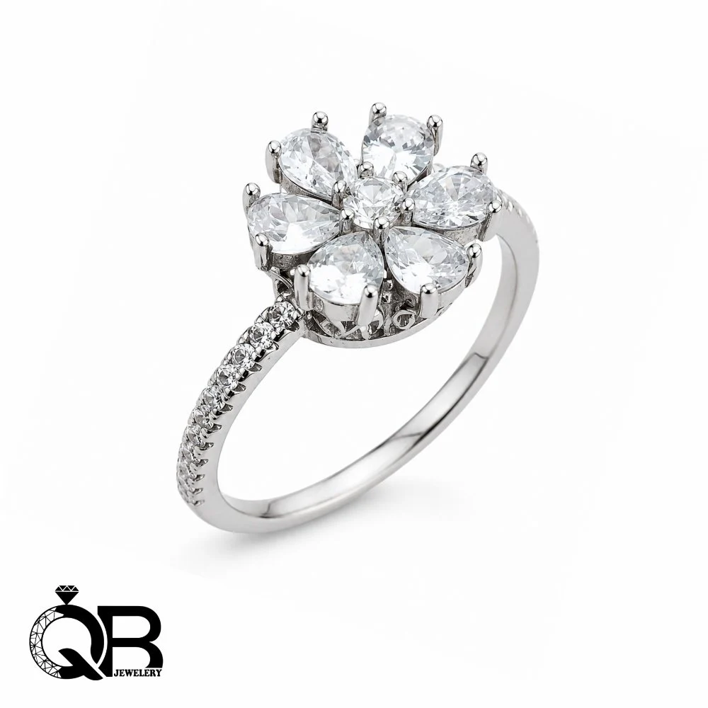 flower-silver-ring-a209-1 انگشتر نقره زنانه طرح فلاور A209