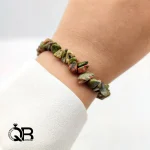دستبند سنگ جاسپر طبیعی مدل چیپسی زنانه و دخترانه A223