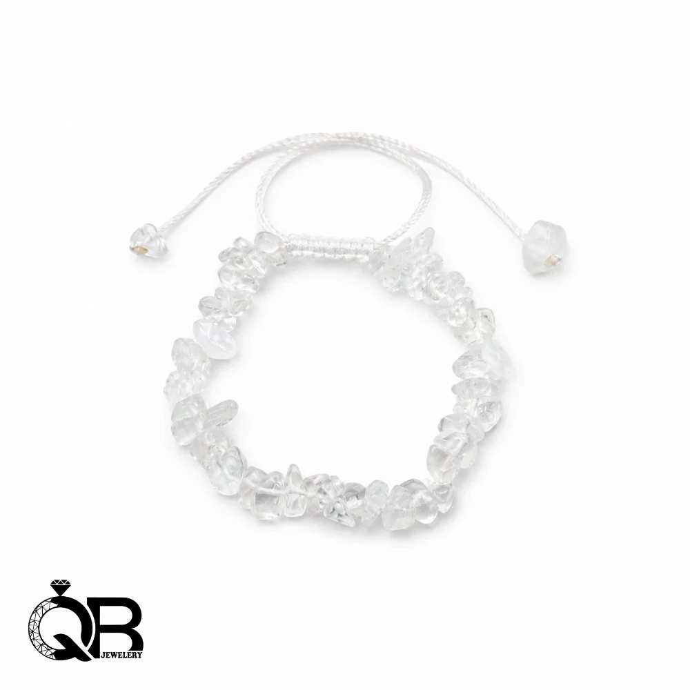 quartz-chip-bracelet-a219-1 دستبند سنگ کوارتز طبیعی مدل چیپسی A219
