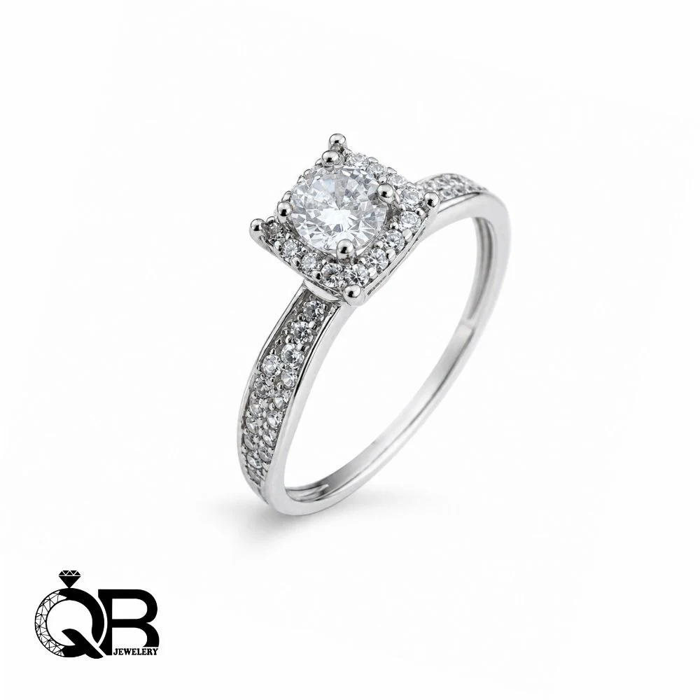 solitaire-silver-ring-a210-1 انگشتر نقره زنانه تک نگین ظریف طرح برلیان A210