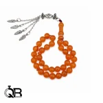 تسبیح سنگ عقیق یمنی درجه یک عسلیA228