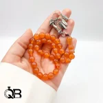تسبیح سنگ عقیق یمنی درجه یک عسلیA228